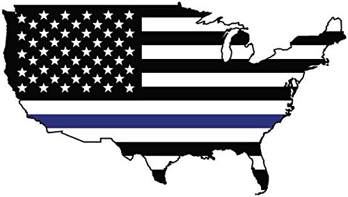 Support Police Law Enforcement - Made for Trucks and Cars - American Flag Thin Blue Line Magnet