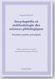  Encyclopedie Et Methodologie Des Sciences Philologiques: Premie`re Partie Principale