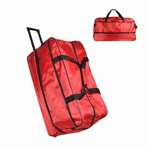 Generic Duffle bag expandable foldable with wheels black, Red, Dfl1123