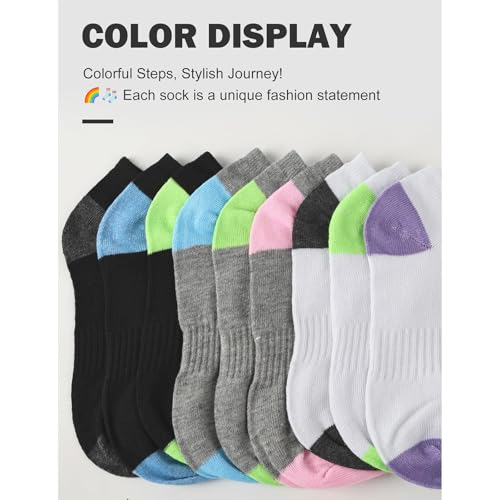 No Show Socks for Women, 9 Pairs, Low Cut Grip Running Athletic Fashion Ankle Socks, Casual Invisible Liner3