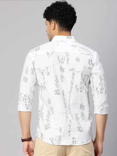 Image of Majestic Man Men's Stylish Unique Print Casual Shirt - Pure Cotton| Full Sleeve | Trendy & Comfortable
