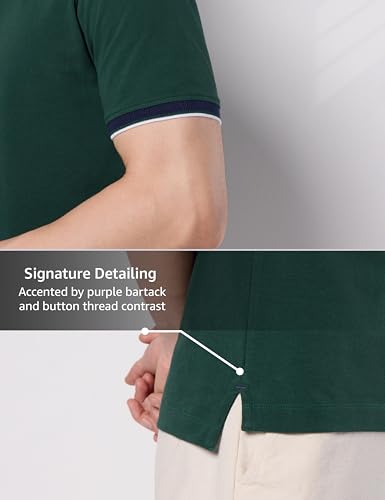 Image of Symbol Premium Men's 100% Cotton Solid Polo T-Shirt - Regular Fit | Pique Knit