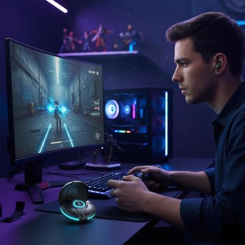 Polosmart PGM41 Şarjlı Kablosuz Bluetooth Dokunmatik Gaming TWS Kulaklık Siyah - Görsel 5