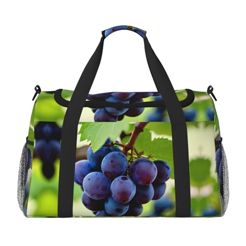 Sac de sport motif raisin noir parfait sous le siège pour vos séances et weekends