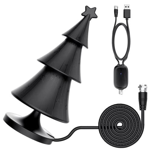 Antenna Digital TV Antenna Indoor Antenna for TV ALU Solid core for Maximum Signal Quality for Indoor and Outdoor with 25 dBi Amplifier Magnetic Base 5m Cable