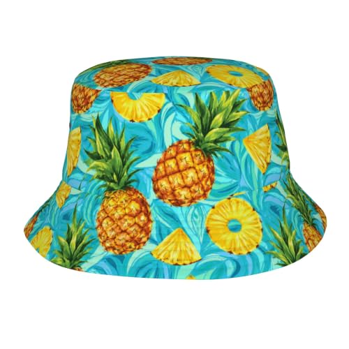 Pineapple Bucket Hat Beach Fisherman Cap Packable Sun Hats
