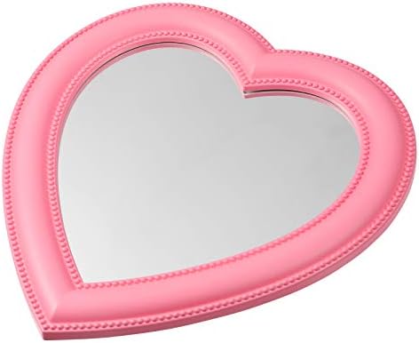 IMIKEYA Heart Shape Makeup Mirror Travel Handheld Cosmetic Mirror Desktop Wall Hanging Mirror Bedroom Mirror Valentine Day Gift For Girls Ladies