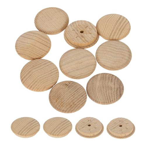 uxcell 20Pcs Wood Button Plugs, 35mm / 1.38