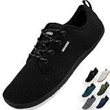 Somic Chaussures Pieds Nus Running Trail Femme Homme Antidérapant Baskets Marche Unisexe Extérieur Respirant Large Toe Box Trekking Sport Minimaliste Sneakers Noir EU