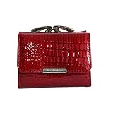  Jennifer Jones - Wild Things Only!!! kleine sehr feine Leder Mini Croco-Snake Damengeldbörse Portemonnaie in versch. Farben - präsentiert von ZMOKA® (Rot)
