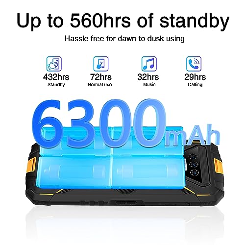 Doogee S41T Rugged Pphone Unlocked 2024,Android 14 6300Mah Battery,8Gb+64Gb,4G Dual Sim Rugged Smartphone,13Mp Camera,Ip68 Waterproof Cell Phone,Face Unlock,Nfc/T-Mobile,Black thumb #4