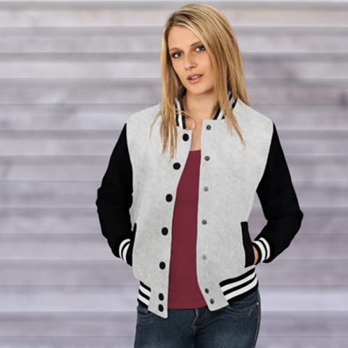 Casaco College Feminino Para Inverno Blusa de Frio Moletom Moda Feminina Jaqueta (G)