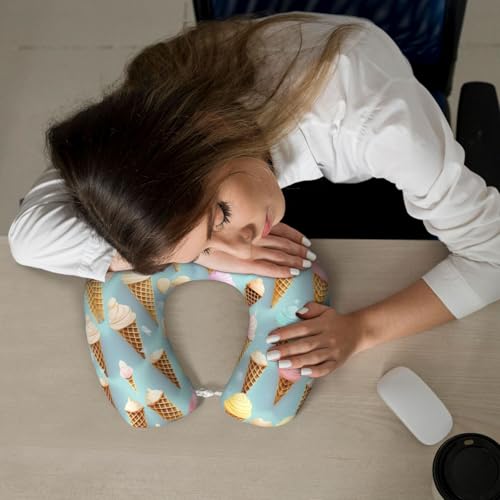 Almohada de viaje cervical de poliéster negra miniatura 7