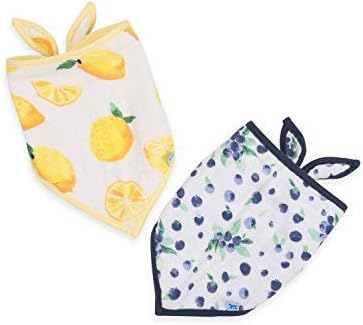 Little Unicorn Cotton Bandana Bib 2 Pack, Machine Washable
