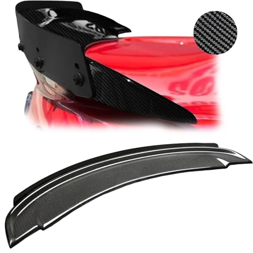 Rear Spoiler Wing Trunk Spoiler Compatible with Chevy Camaro 2014-2015,Rear Spoiler ZL1/Z28 Style W/Black Wickerbill (Carbon Fiber Style)