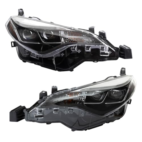 Image of TRQ 2 Piece Headlight Assembly Set Driver & Passenger Side Compatible with Toyota Corolla SE XLE XSE 2017-2019 TO2502250 TO2503250 8111002M90 8115002M90