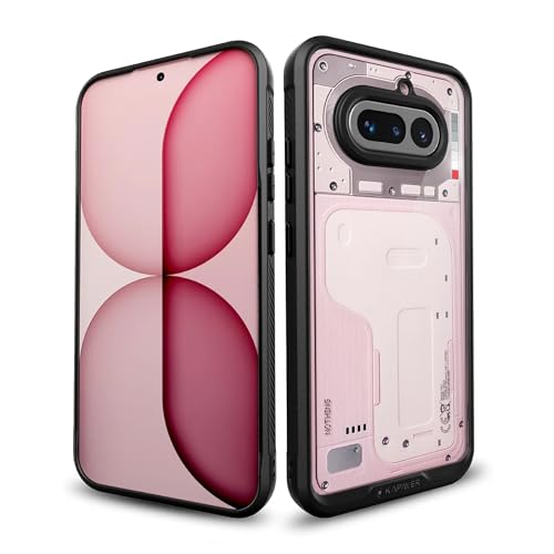 Image of KAPAVER Impulse Sandstone Back Cover Case for Nothing Phone 4a | Hard 360 Protection Clear Case for Nothing Phone 4a (Black)