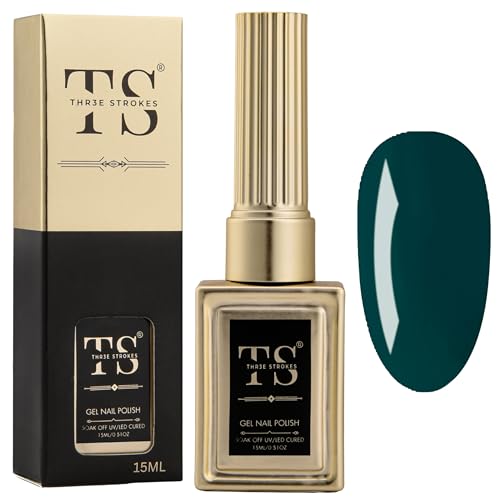 Image of THR3E STROKES Professional UV Gel Nail Polish, HEMA-FREE Lasts Upto 21 Days, Super Glossy Finish, Non-Chipping, Non-Smudging, Quick Drying Nail Polish,15 ml (27, 15ML)