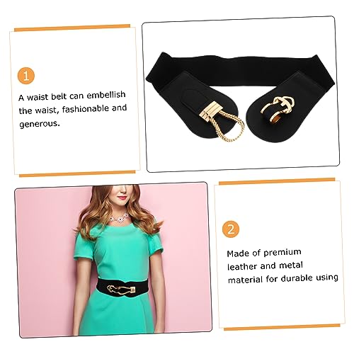 FRCOLOR Elastic Waist Belt for Women Decorative Wide High Waist Belt for Dresses and Sweaters Fashionable for Casual and Formal Occasions4