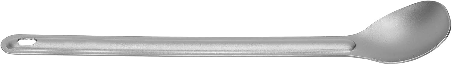 Horoper Titanium Cutlery Set Camping,Long Handle Metal Cutlery,Lightweight Long Handled Titanium Fork Spoon Metal Cutlery Set for Outdoor Camping (long handle spoon)