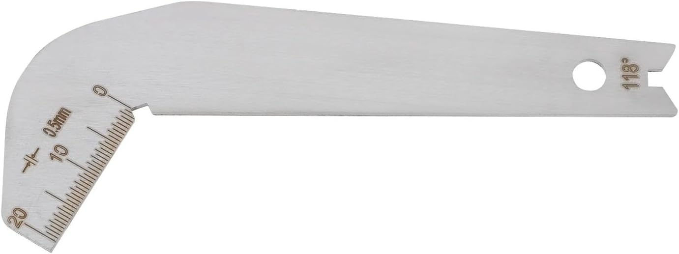 Digital Micrometer, for Woodworking Portable Hand Measuring Toolsstainless Steel Angle Gauge Measurement Drill Sharpener Tool,Silver-Type-B