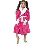 A2Z 4 Kids Dressing Gown Super Soft Flannel Fleece Fluffy Bathrobe For Girls Boys - Bathrobe 122 Pink 11-12