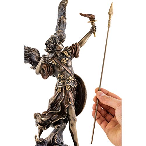 Estatua Arcángel Uriel en Bronce Fundido 13.75 pulg miniatura 6
