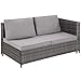 TecTake 800678 Conjunto de Muebles de Jardín de Ratán, 2 Sofás 1...