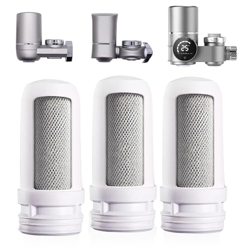 Hubqua - Pack Ahorro De 3 Cartuchos De Filtrado Dual Fibra De Carbono Cerámica Para Filtro Agua Grifo - Compatible Con Filtro De Agua Para Grifo Hubqua Ecouv Hubqua - Pack Ahorro De 3 Cartuchos De Filtrado Dual Fibra De Carbono Cerámica Para Filtro Agua Grifo - Compatible Con Filtro De Agua Para Grifo Hubqua Ecouv