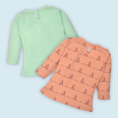 Image of LuvLap Baby Girls 100% Cotton Full Sleeve Girls Top Pack of 4