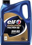 ELF Evolution Full-Tech FE 5W30 Engine Oil ACEA C4 Low SAPS Fuel Economy Formula Synthetic High Performance Motor Oil Lubricant - 5L
