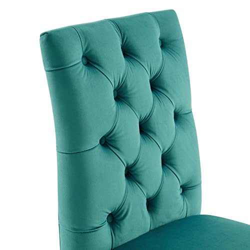 Modway Duchess Performance Velvet Set Of 2 Dining Chair, Teal #TOP5