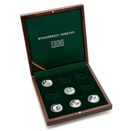 Leuchtturm 367054 Münzetui Volterra für dt. 9 x 5 Euro Münzen Wunderwelt Insekten
