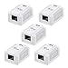 [UL Listed] Cable Matters (5 Pack) Cat6 RJ45 Surface Mount Box - 1 Port in White