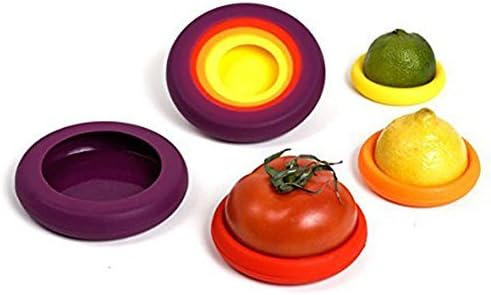 Food Huggers Reusable Silicone Food Savers, Assorted Color by FoodHugger