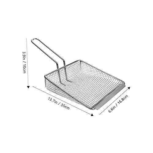 MAGICLULU Küchen-frittierkorb Aus Edelstahl Praktischer Filterkorb Für Lebensmittelzubereitung Mesh-sieb Für Einfache Reinigung Und Lagerung – Bild 3