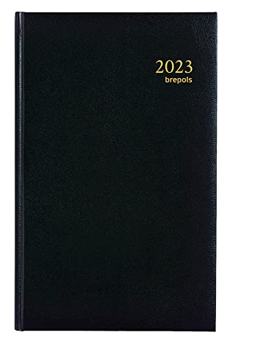 BREPOLS Agenda Journalier SATURNUS - Janvier à Décembre 2023 - Couverture : Noir - Format : 14 x 22 cm Cover
