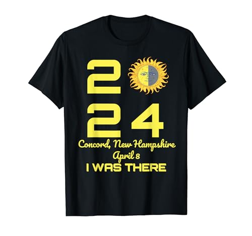 Eclipse solar total Concord New Hampshire 8 de abril de 2024 Camiseta