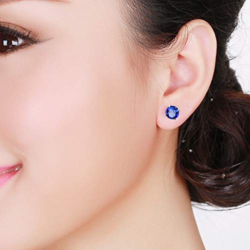 Boucles d'oreilles Tanzanite Bleue 1.8ct TABOJS en Or Blanc 18K - 4