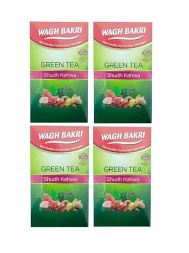 Image of Wagh Bakri Green Tea Shudh Kahwa 25 Tea Bags | Pack Of 4