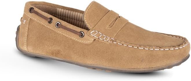 Silver Street London Mens Lagonda Slip on Formal Casual Suede Leather Loafer Moccasin Shoes