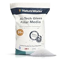NATURE WORKS Glas-Filtersand für Schwimmbad mit 99,64% Filterleistung, reduziert Wasser- und Energieverbrauch, Gefertigt aus Reinem Technischen Glas für Maximale Hygiene - Beutel 10 kg