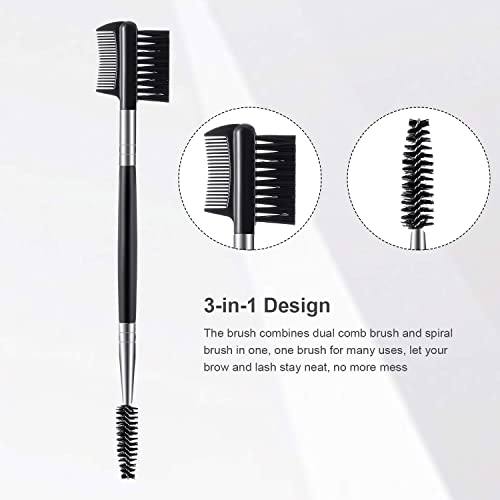 3 Pcs Eyelash Comb Eyelash Shaper And Eyebrow Brush Dual Comb Double Head, Makeup Grooming Tool For Women Girls Cosmetic Travel (Classic Style) #TOP1