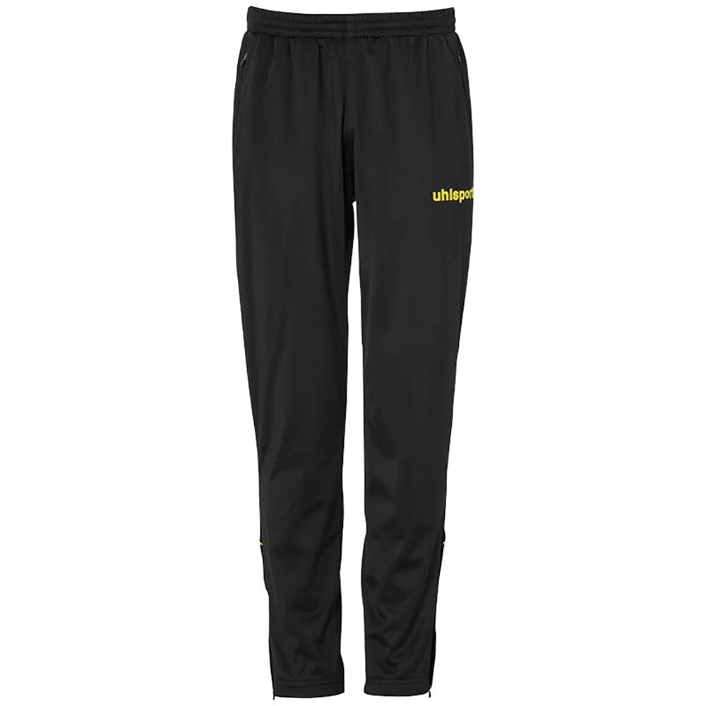 Uhlsport Stream 22 Classic Pants Men's Pants - Black/Lime Yellow, Large