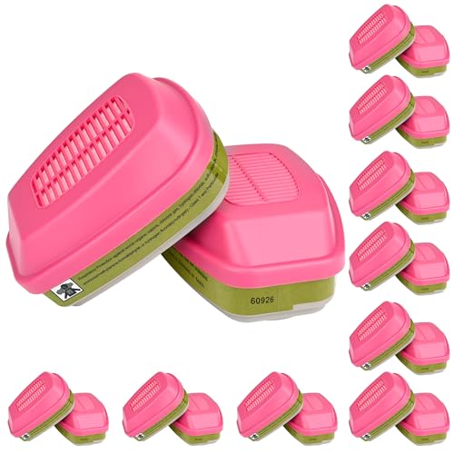 RSHEEL 10 Pares de Filtros/Cartuchos de Respirador 60926, Filtros de Partículas Ajudam Contra Vapore
