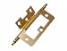3 Pairs of Cabinet Door Flush Hinges + FINIALS EB Brass Plated Steel 75MM