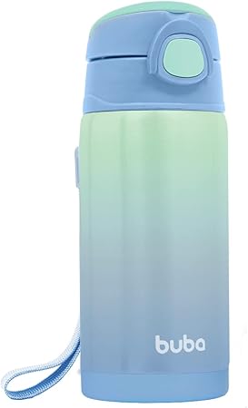 Buba Copo Térmico Parede Dupla Com Canudo - Azul Menor preço em Buba Copo Térmico Parede Dupla Com Canudo - Azul