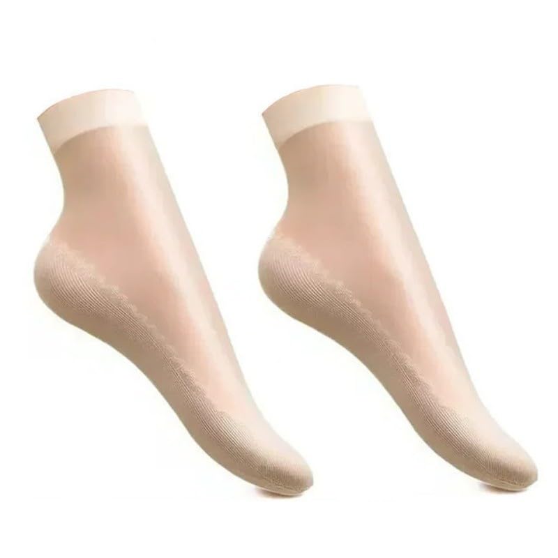 3 Pairs Women's Transparent Silk Socks - Nylon Ankle Socks for Women, Breathable, Non-Slip - Fashionable Ladies Short Sock2