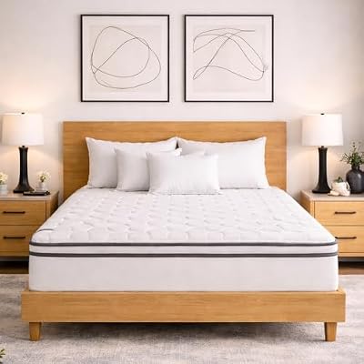 Zayton, 9" Euro Top Innerspring Mattress – Medium Comfort, 352 Bonnell Coil Support, Durable & Breathable Quilted 1¼" Top, 1-Sided Euro-Top Design for Traditional Support, Full XL