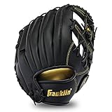 Franklin Sports Baseball and Softball Glove - Field Master - Baseball and Softball Mitt - Adult and Youth Glove - Right Hand Throw - 11' - Black/Gold